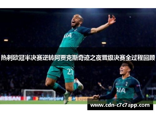 热刺欧冠半决赛逆转阿贾克斯奇迹之夜晋级决赛全过程回顾